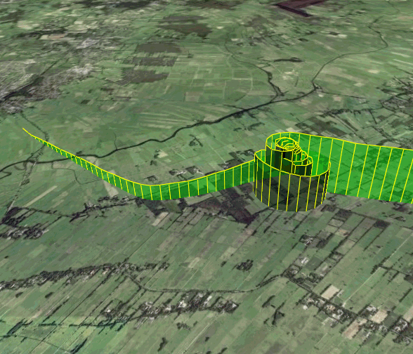 Track view of glider start